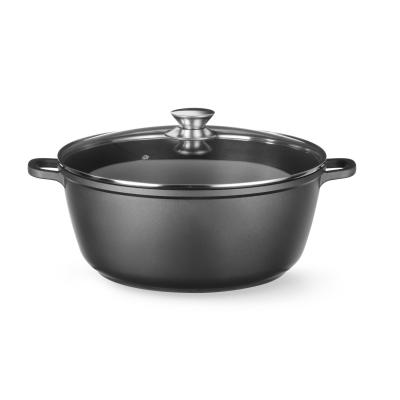 Hrnec s nepřilnavou povrchovou úpravou, HENDI, 7L, Černá, 367x290x(H)122mm | 611029